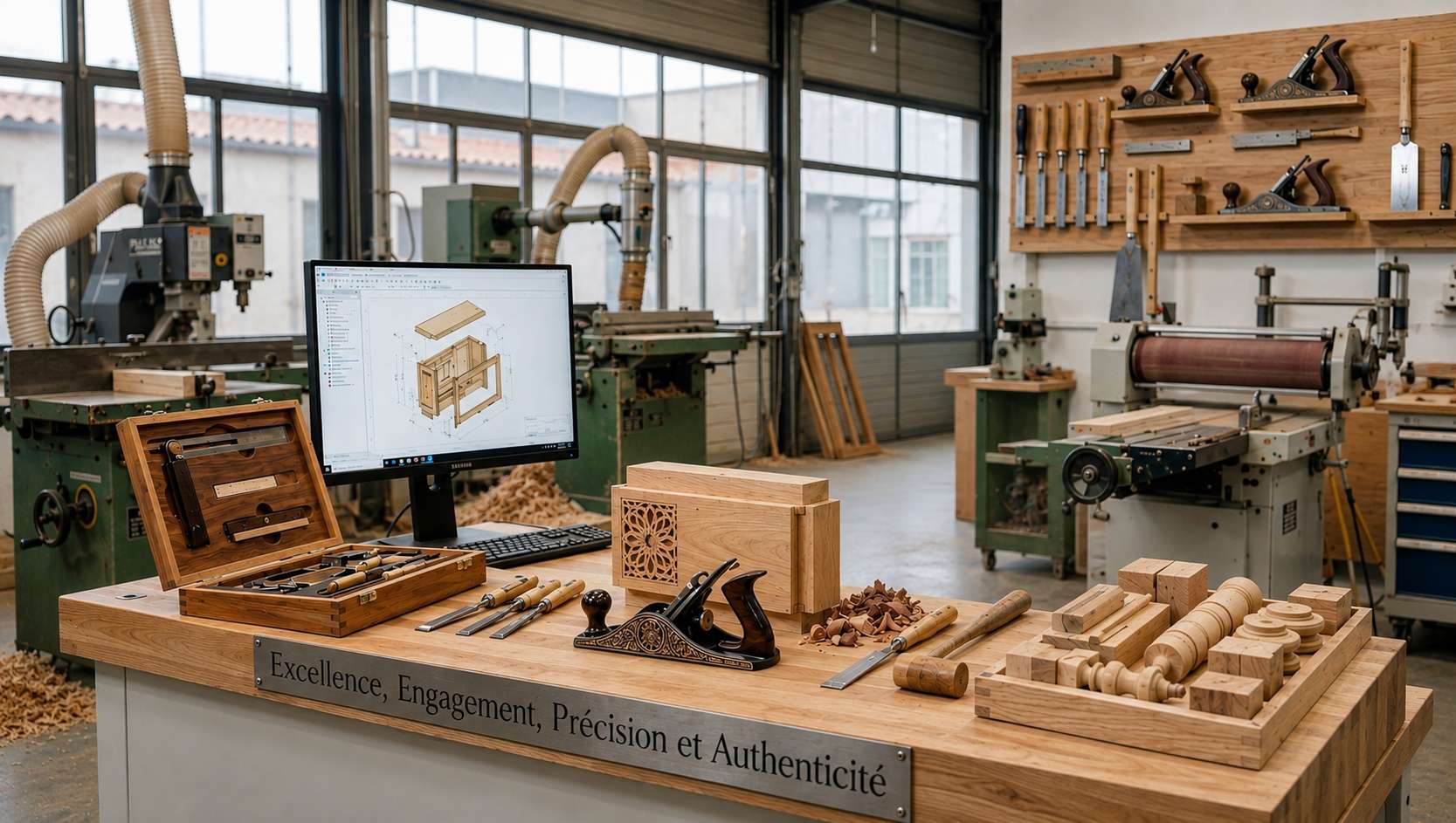 Fraiseuse CNC en action dans l'atelier SEED DESIGN