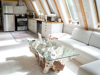Mobilier Wave — comptoir paramétrique en contreplaqué